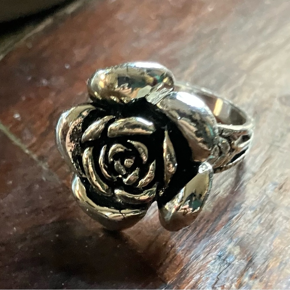 Silver Rose Ring - image 1